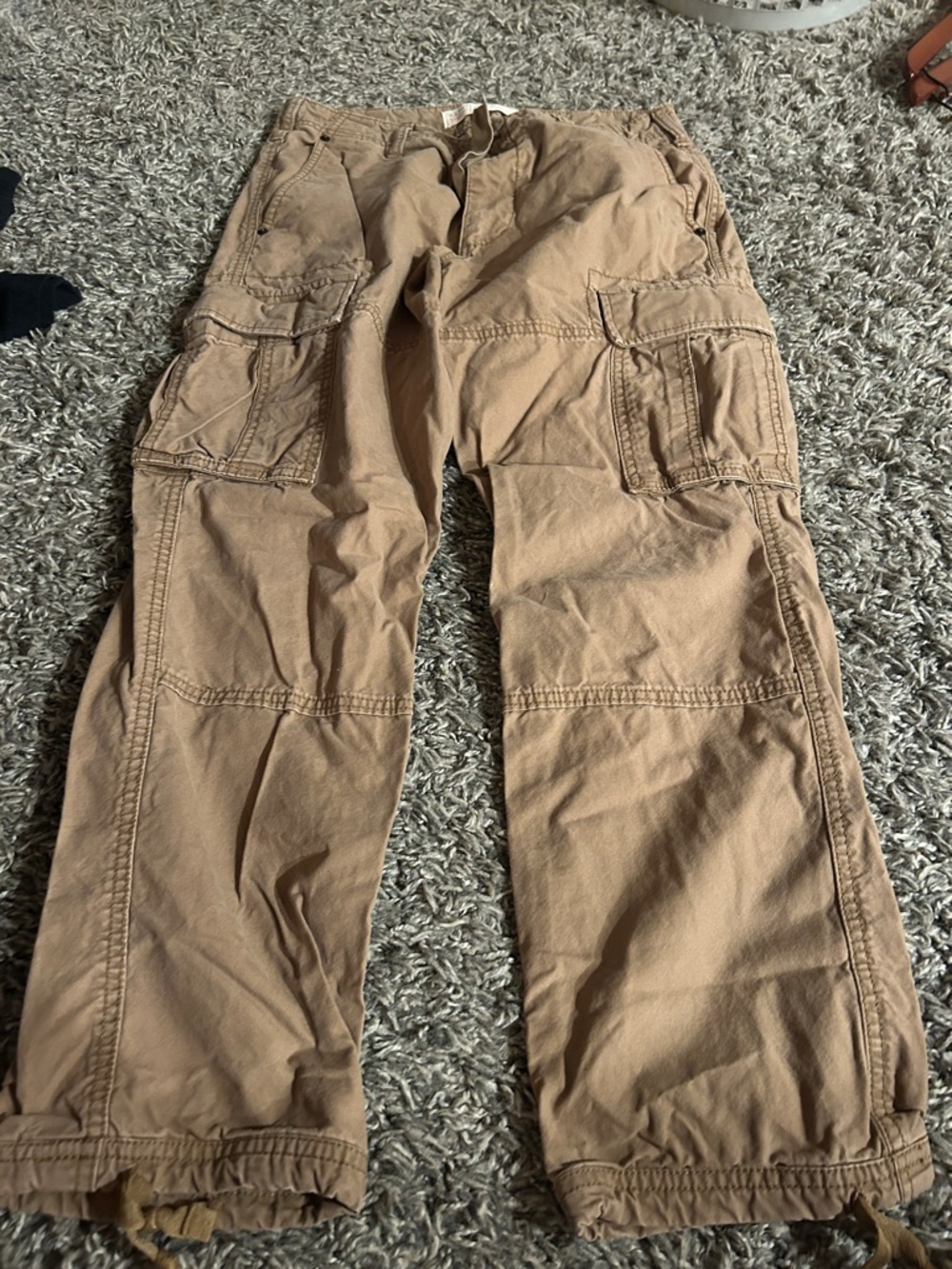 Old Navy Men's Brown Cargo Pants with Utility Pockets